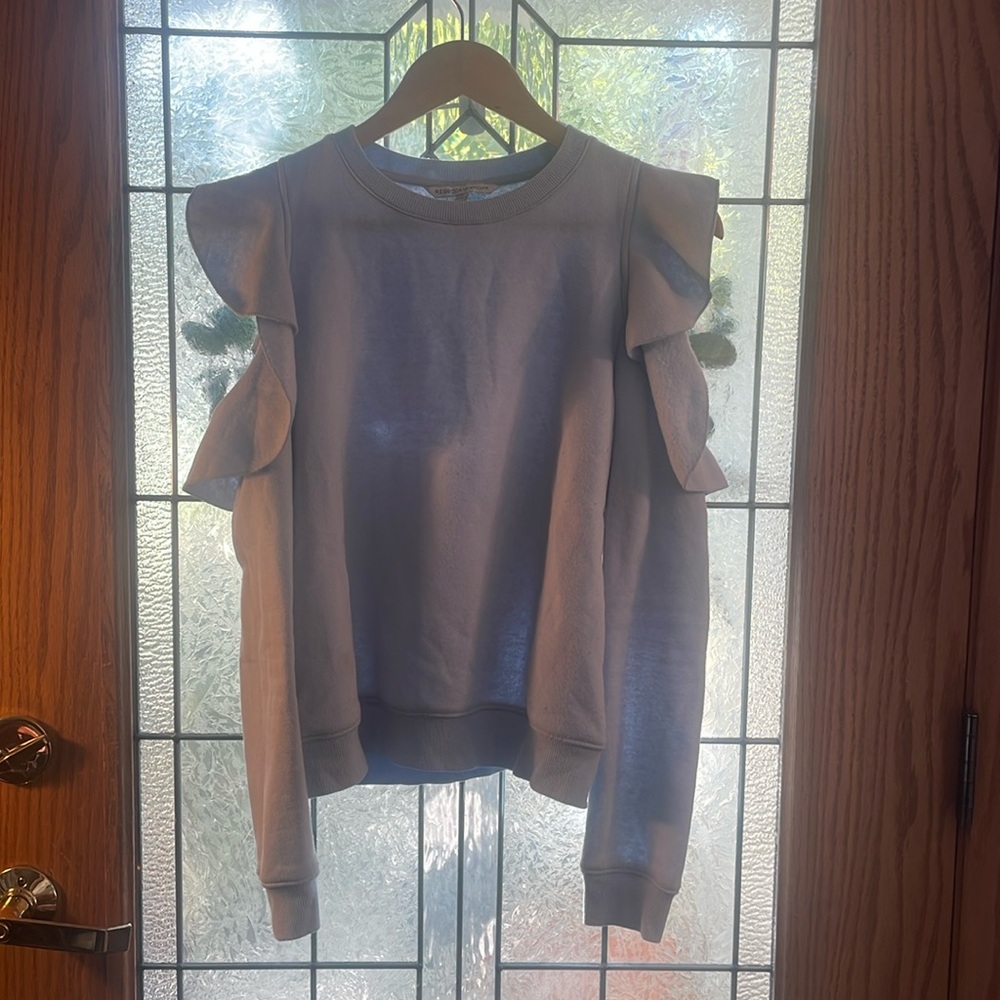 Rebecca Minkoff Gracie cold shoulder blue sweatshirt Small